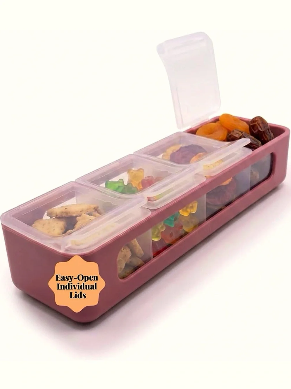 Melii Spin Snack Container & Snackle Box Combo Set Berry Color